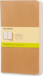 Moleskine Zestaw 3 zeszytów MOLESKINE Cahier Journals L (13x21cm), gładki, 80 stron, piaskowy 1