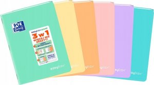 Oxford Zeszyt Oxford Easybook Pastel A5/60k kratka mix kolorów 6