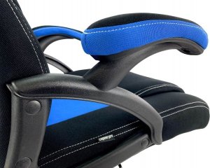 Krzesło biurowe Lugano Fotel obrotowy do biurka CARRERA M BLUE FABRIC 11