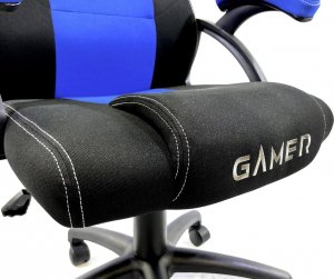 Krzesło biurowe Lugano Fotel obrotowy do biurka CARRERA M BLUE FABRIC 12