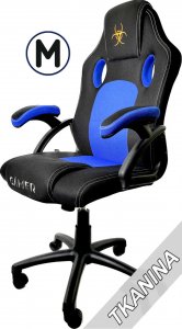 Krzesło biurowe Lugano Fotel obrotowy do biurka CARRERA M BLUE FABRIC 18