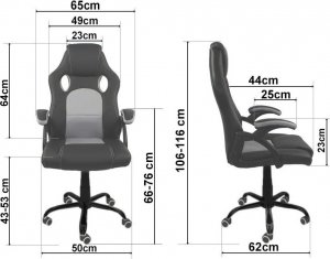 Krzesło biurowe Lugano Fotel obrotowy do biurka CARRERA M BLUE FABRIC 3