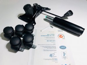 Krzesło biurowe Lugano Fotel obrotowy do biurka CARRERA M BLUE FABRIC 4