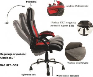 Krzesło biurowe Lugano Fotel obrotowy do biurka CARRERA M ALCANTARA 8