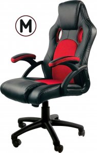 Krzesło biurowe Lugano Fotel obrotowy do biurka CARRERA M ST RED PU 15