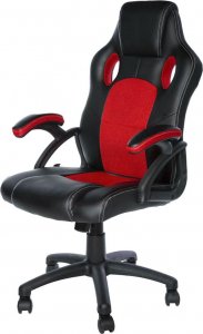 Krzesło biurowe Lugano Fotel obrotowy do biurka CARRERA M ST RED PU 2