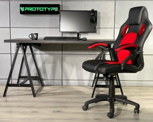 Krzesło biurowe Lugano Fotel obrotowy do biurka CARRERA M ST RED PU 8