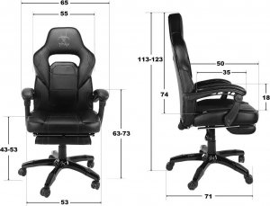 Krzesło biurowe Prototype Fotel obrotowy do biurka TITAN ALCANTARA PRO 15