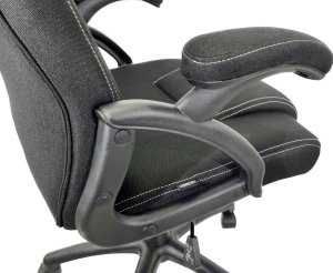 Krzesło biurowe Lugano Fotel obrotowy do biurka CARRERA M BLACK FABRIC 11