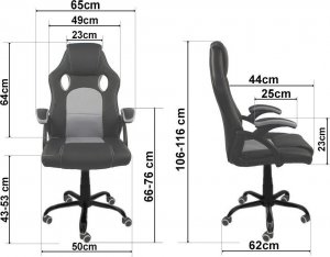 Krzesło biurowe Lugano Fotel obrotowy do biurka CARRERA M BLACK FABRIC 16