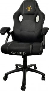 Krzesło biurowe Lugano Fotel obrotowy do biurka CARRERA M BLACK FABRIC 5