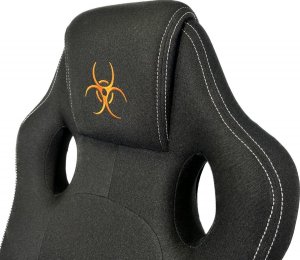 Krzesło biurowe Lugano Fotel obrotowy do biurka CARRERA M BLACK FABRIC 7