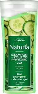 Joanna JOANNA Naturia Szampon-Żel pod prysznic 2w1 - Ogórek i Aloes 100ml 1