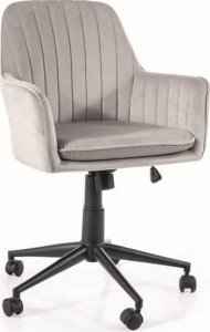 Krzesło biurowe Signal Fotel obrotowy Q-886 VELVET jasny szary 1
