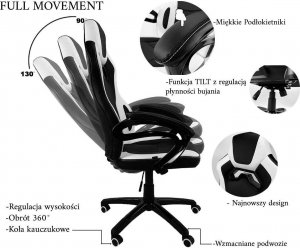 Krzesło biurowe Prototype Fotel obrotowy do biurka REVENTON ALCANTARA 2