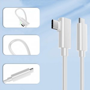 Kabel USB Alogy Kabel do okularów VR Alogy przewód USB-C Type C 5m do Oculus Link Quest 1 2 Biały 3