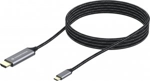 Kabel USB Conceptronic USB-C - HDMI 2 m Czarno-srebrny (ABBY10G) 1