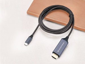 Kabel USB Conceptronic USB-C - HDMI 2 m Czarno-srebrny (ABBY10G) 4