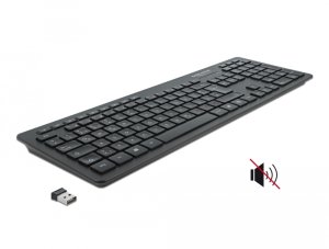 Klawiatura Delock DELOCK USB klawiatura 2,4 GHz bezprzewodowy czarny - cichy 3