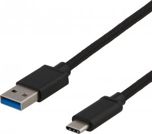 Kabel USB Deltaco USB-A - USB-C Czarny (USBC-1152) 1