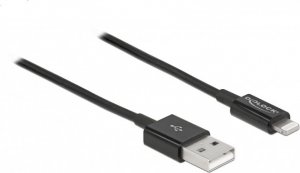 Kabel USB Delock USB-A - Lightning 1 m Czarny (83002) 1