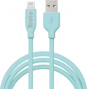 Kabel USB TelForceOne Bioio kabel USB - Lightning 1,0 m 2,4A zielony 1