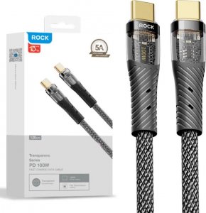 Kabel USB Rock ROCK Z21 Kabel USB-C do USB-C QC VOOC 100W 1,2m : Kolor - czarny 1