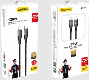 Kabel USB Dudao USB-C - USB-C 1 m Czarny (DDA266) 6