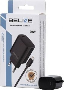 Ładowarka Beline Beline Ład. siec. 1x USB-C 20W + kabel lightning czarna /black PD 3.0  BLNCB20L 3
