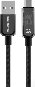Kabel USB Wekome USB-A - USB-C 1 m Czarny (WK-WDC-180_02_BLACK) 1