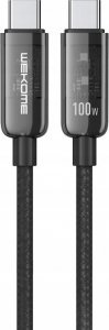 Kabel USB Wekome WEKOME WDC-193 Vanguard Series - Kabel połączeniowy USB-C do USB-C Super Fast Charging 100W 1 m (Czarny) 1