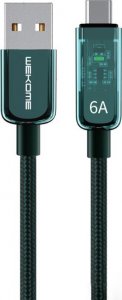 Kabel USB Wekome USB-A - USB-C 1 m Zielony (WK-WDC-180_02_GREEN) 1