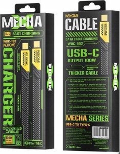 Kabel USB Wekome USB-C - USB-C 1.2 m Żółty (WK-WDC-192_YELLOW) 2