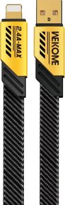 Kabel USB Wekome USB-A - Lightning 1 m Czarny (WK-WDC-190_01_YELLOW) 1