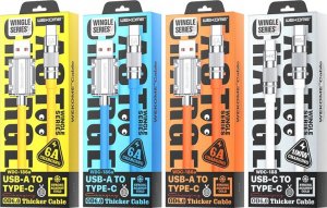 Kabel USB Wekome USB-A - USB-C 1 m Pomarańczowy (WK-WDC-186_02_ORANGE) 2