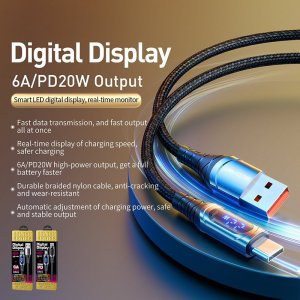 Kabel USB Wekome USB-A - Lightning 1 m Czarny (WK-WDC-166_01) 1
