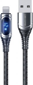 Kabel USB Wekome USB-A - Lightning 1 m Czarny (WK-WDC-166_01) 2