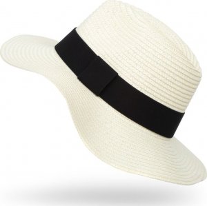 Aleszale KAPELUSZ DAMSKI SŁOMKOWY NA LATO FALOWANY KOLORY - KPL-LX23-036-ECR 3