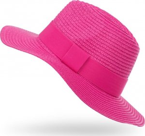 Aleszale KAPELUSZ DAMSKI SŁOMKOWY NA LATO FALOWANY KOLORY - KPL-LX23-036-FUK 3