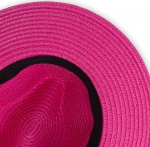 Aleszale KAPELUSZ DAMSKI SŁOMKOWY NA LATO FALOWANY KOLORY - KPL-LX23-036-FUK 4