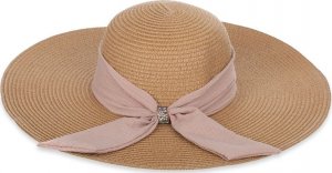 Aleszale KAPELUSZ DAMSKI SŁOMKOWY NA LATO DUŻY FALOWANY - KPL-LX17-BRA 4