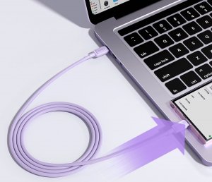 Kabel USB Joyroom USB-C - USB-C 1.2 m Fioletowy (JYR757) 8