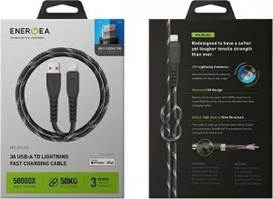 Kabel USB Energea USB-A - Lightning 1.5 m Czarny (CBL-NF-BLK150) 8