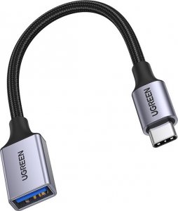 Kabel USB Ugreen USB-A - USB-C 0.15 m Czarny (6941876213054) 1
