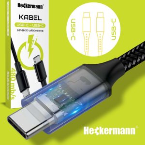 Kabel USB Heckermann USB-C - USB-C 2 m Czarny 6