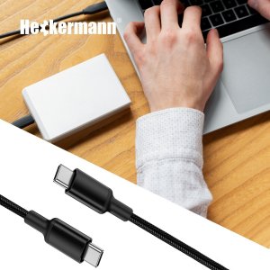 Kabel USB Heckermann USB-C - USB-C 2 m Czarny 7