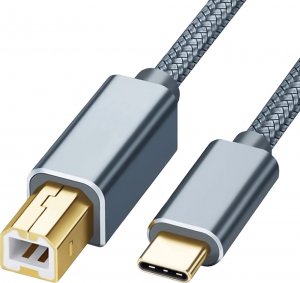 Kabel USB Reagle USB-C - USB-B 2 m Srebrny 1