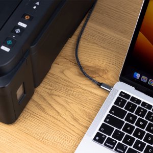 Kabel USB Reagle USB-C - USB-B 2 m Srebrny 2