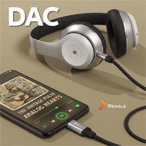 Kabel USB Reagle USB-C - mini Jack 3.5 mm 1.5 m Czarny 3