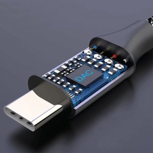 Kabel USB Reagle USB-C - mini Jack 3.5 mm 1.5 m Czarny 6